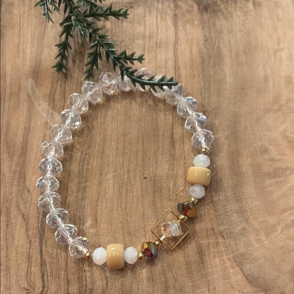 Gold Beaded Bracelet with Elegant Design